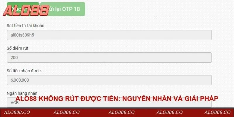 Alo88 không rút được tiền