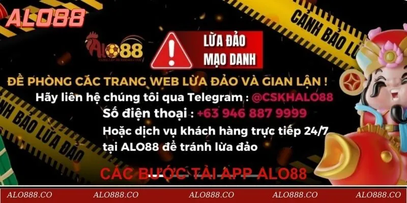 Các bước tải app ALO88